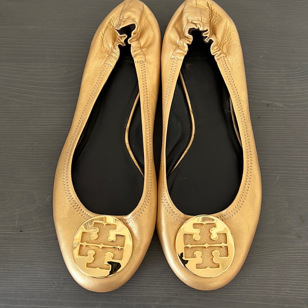 Tory Burch Golden Ballet Shoes